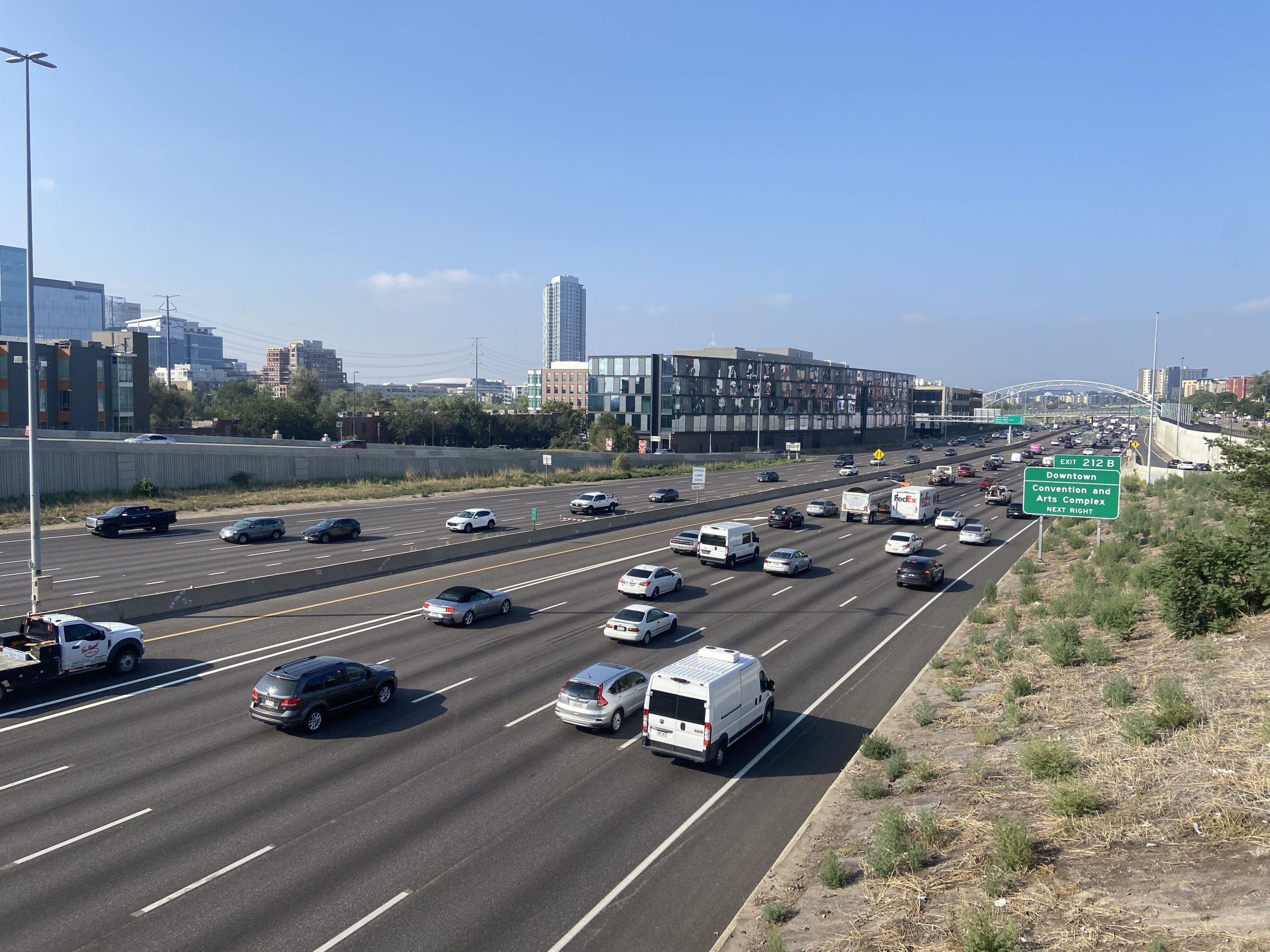 I-25 going through downtown Denver